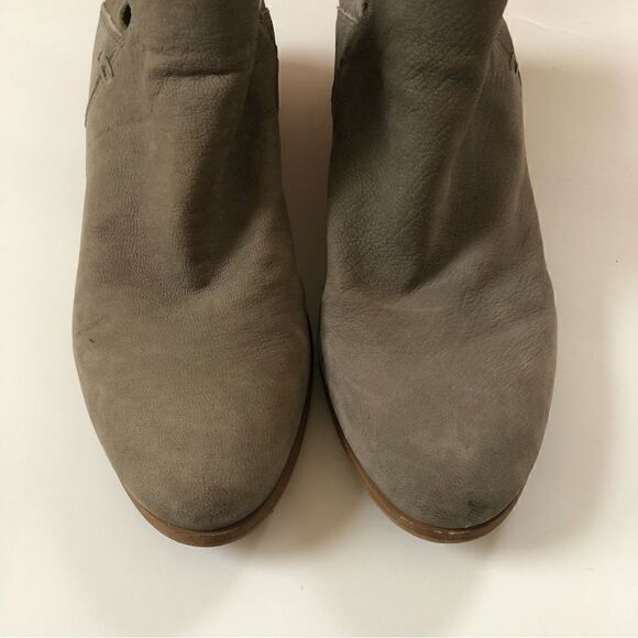 Sam Edelman soft grey leather slip on ankle boots booties size 6.5 - Picture 2 of 7